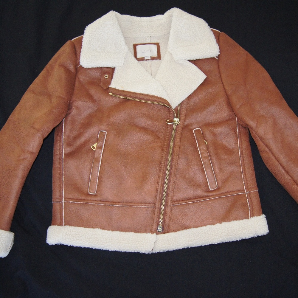 LOFT PETITE AVIATOR JACKET - NWT